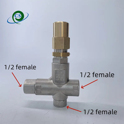 500-600bar 80L/min Pressure Washer Adjustable high pressure washer parts regulator bypass pressure washer unloader valve VHP60