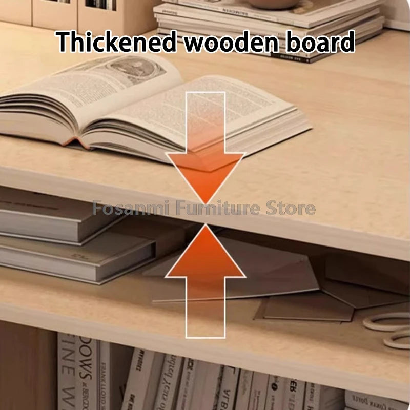 Modern Office All-in-One Desk with Storage Drawers and Shelf Home Gaming Writing Computer Table PC Gamer Desks Table for Bedroom