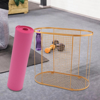 Home Gym Storage Organizer Rack Practical Exercise Organizer Multifunctional Sturdy Yoga Mat Holder Workout Equipment Basket