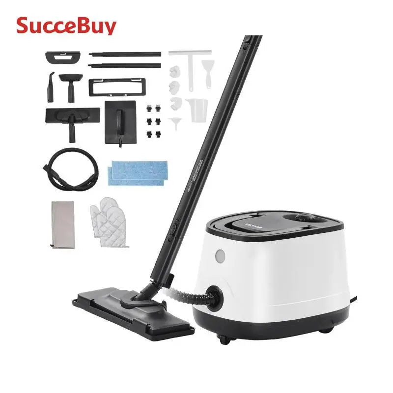 SucceBuy Steam Cleaner Multipurpose Powerful with 51oz Tank and Portable Handle for Grout Tile Floors Appliances Home&Car