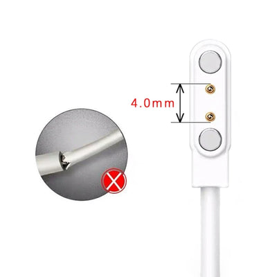Smart Watch Charging Cable 2 Pin 4 Pins USB Charger Cord 0.5m Universal for Smartwatch 7.62mm 2.84mm 4mm Magnetic Charger