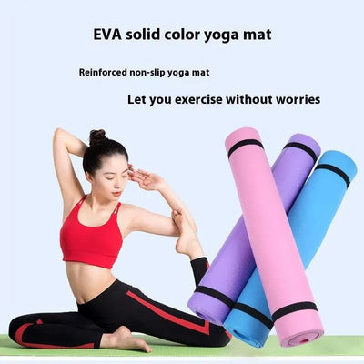Yoga and Pilates Anti-slip 3MM Thick Exercise Mat, 1PC EVA Comfort Foam Fitness Mat for Gymnastics