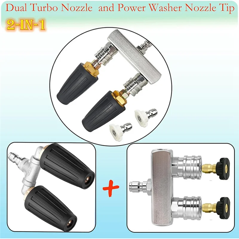 WCS-Power Pressure Washer Dual Power Washer Nozzle Tip High Pressure Washer Accessories
