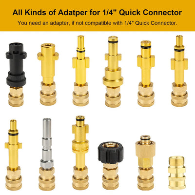 2500 PSI 13 Inch Pressure Washer Surface Ground Floor Cleaner Brush Water Broom for Karcher Lavor Anlu 1/4" Inch Quick Connector