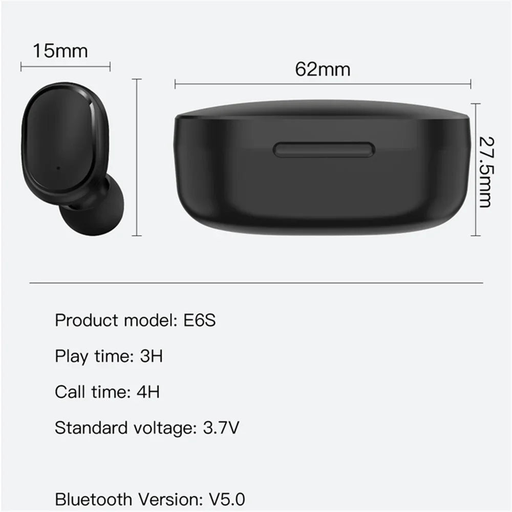 Bluetooth 5.0 Wireless Headphones E6S Noise Cancelling