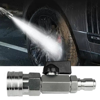 High Pressure Washer Ball Valve Kit with 3/8 Or 1/4 Inch Quick Connect Plug Power Washer Hose Control 4500 PSI Water Flow Switch