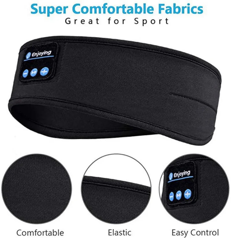Fone Bluetooth Earphones Sports Sleeping Headband Elastic Wireless Headphones Music Eye Mask Wireless Bluetooth Headset Headband