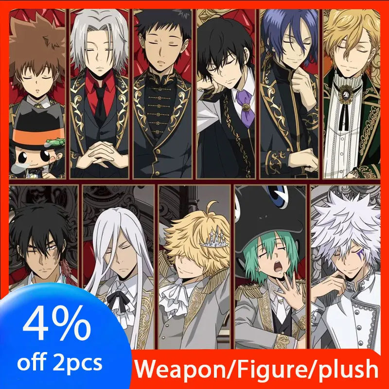 JX TOY Anime Katekyo Hitman Reborn! Dreaming of A Throne Ver. Tsunayoshi Sawada Acrylic Stand Mukuro Statue Fran Doll XANXUS Toy