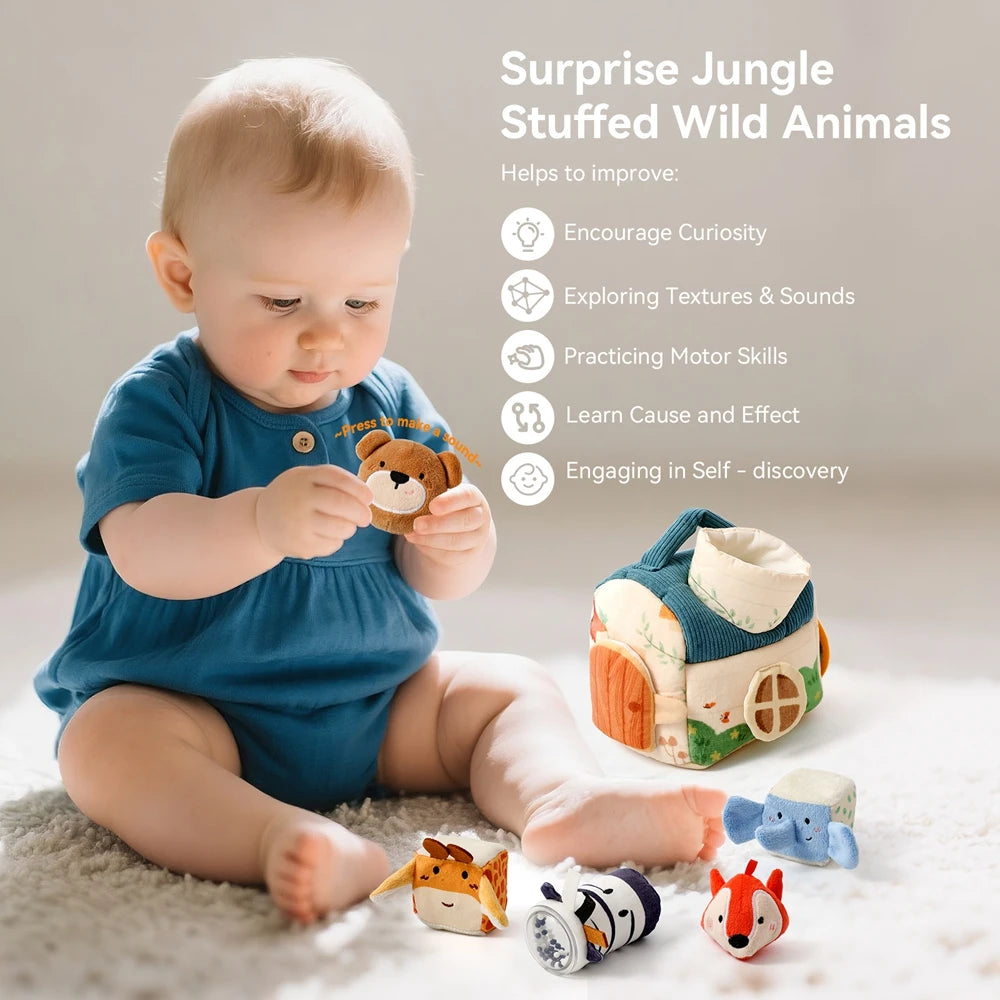 Baby Montessori Toys Magic Tissue Box Finger Exercising Busy Board Educational Learning Activity Sensory Toys For Kids Baby Game