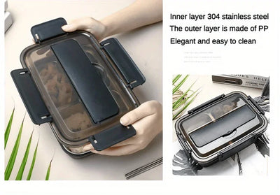 Easy-Clean Bento Container For Students & Office Workers