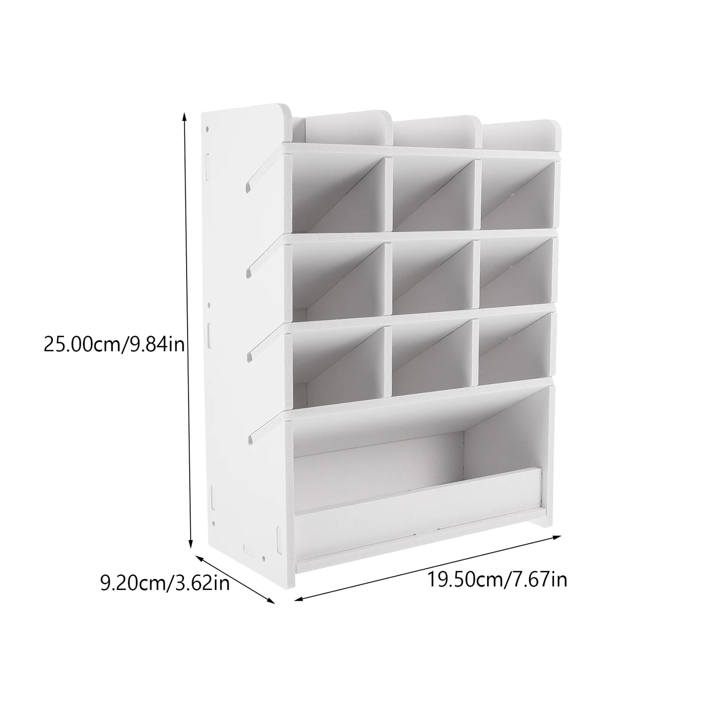 Desktop Storage Box Wood Office Stationery Organizer
