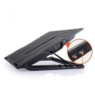 Adjustable Laptop Cooling Fan Pad Heat Dissipation Two USB Port Laptop Cooler Base Stand Portable 15.6 Inch