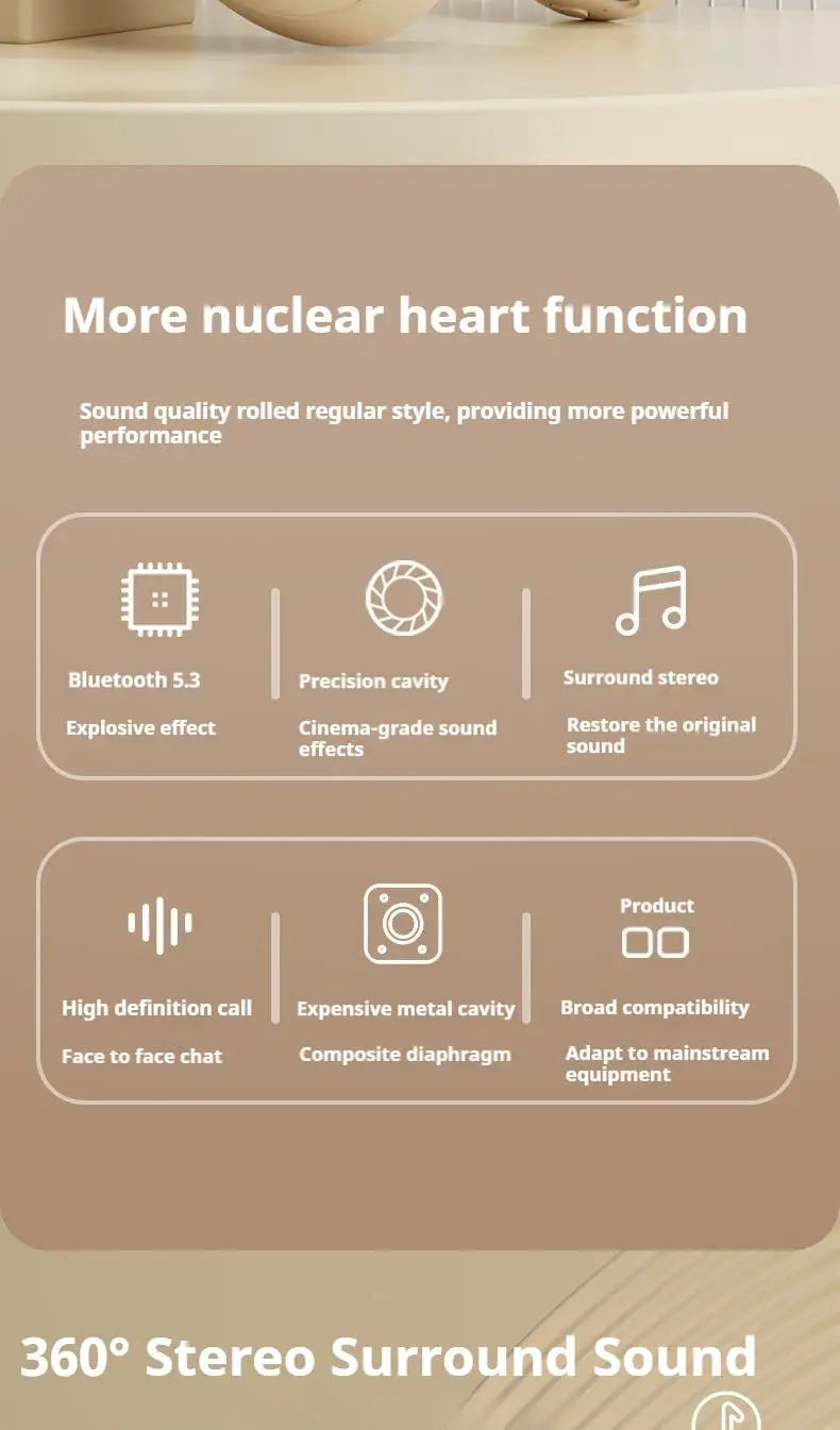 Over Ear HIFI Stereo Headsets Wireless Bluetooth Headphones Sports Gaming Earphones with HD Mic Support TF/AUX noise reduction
