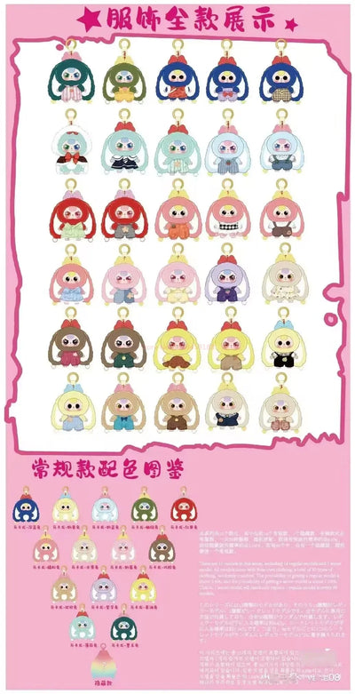 Genuine 2025 In Stock Blind Box Toy Baby Three Second-Generation Macaron Little Rabbit V2 Cute Pendant Ornaments Toys Girl Gifts