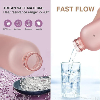 Water bottle, inspirational water bottle with time mark, reusable water bottle, suitable for gym fitness workout travel