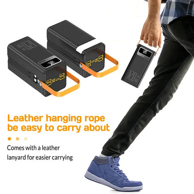 Portable Power Bank 120W 80000mAH Super Fast Charger Large Capacity External Battery Supports Simultaneous Charging of 7 Devices