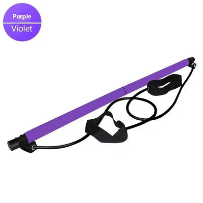 Adjustable Pilates Stick - Portable Fitness Bar with Resistance Bands