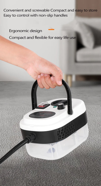Steam cleaner, 3-level adjustable handle, 15-year heating element, 1.2-liter tank, portable steam cleaner for cleaning with 12 a