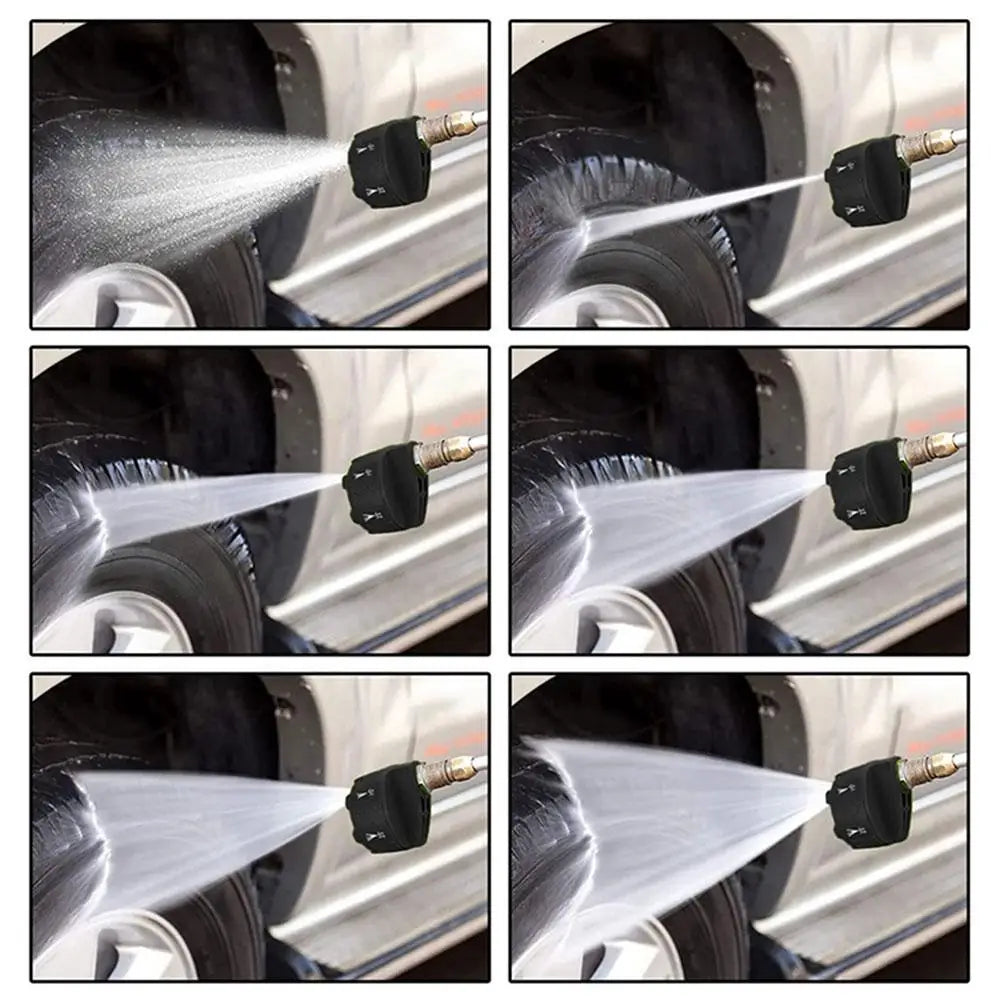 Pressure Washer Nozzle 6in1 Universal 4000Psi High Pressure Washer Spray Nozzle Garden Cleaning Pressure Jet Connect Spray Head