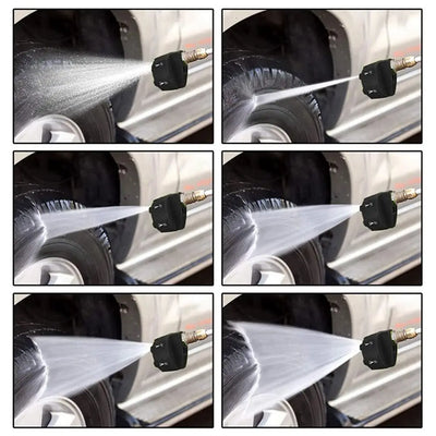 Pressure Washer Nozzle 6in1 Universal 4000Psi High Pressure Washer Spray Nozzle Garden Cleaning Pressure Jet Connect Spray Head