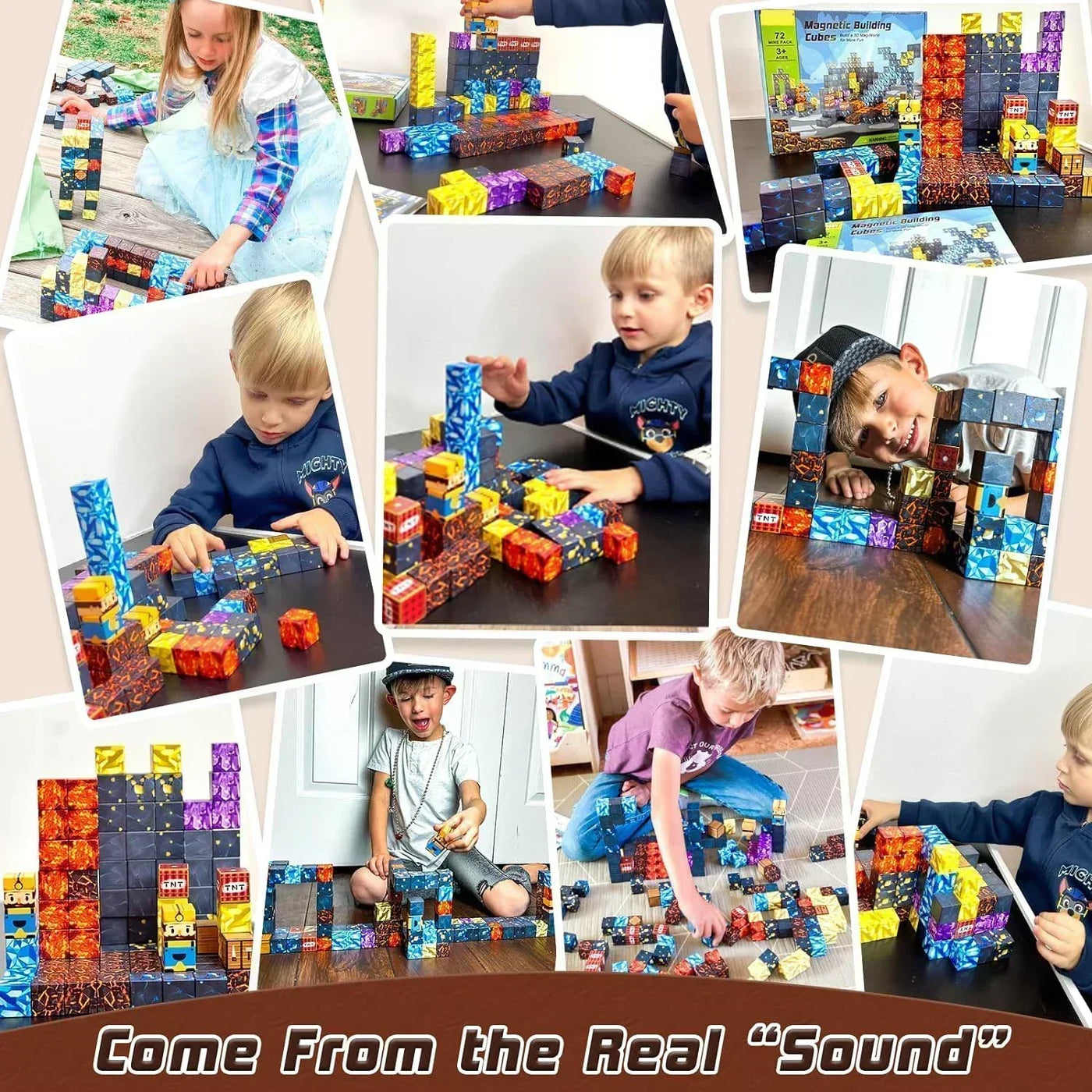 2025 Magnetic Building Blocks Mine World Magnet Cube Set for Boy Girl Kid Age 3+ DIY Model Children Stem STEM Sensory Toy Gift