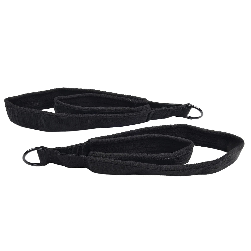 Pilates Reformer Foot Straps - Double Loop D-Ring Exercise Handles (2-Pack)