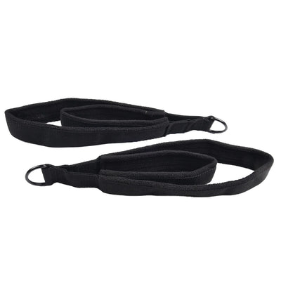 Pilates Reformer Foot Straps - Double Loop D-Ring Exercise Handles (2-Pack)