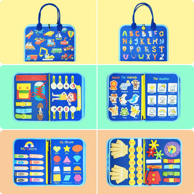 Montessori Busy Board for Toddlers Sensory Toy Preschool Learning Educational Travel Activities For Toddlers Fine Motor Skills