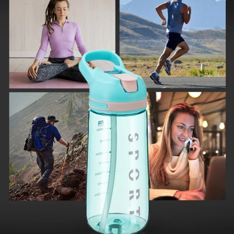 450ML Portable Water Bottle for Gym, Fitness, Outdoor Camping, Hiking, and Sports - PC Material, Sealable