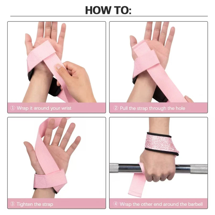 Fluorescence Brace Wrap Fitness Lifting Wrist Strap Crossfit Bodybuilding Support Kettlebell Dumbbell Weights Beginner Strength