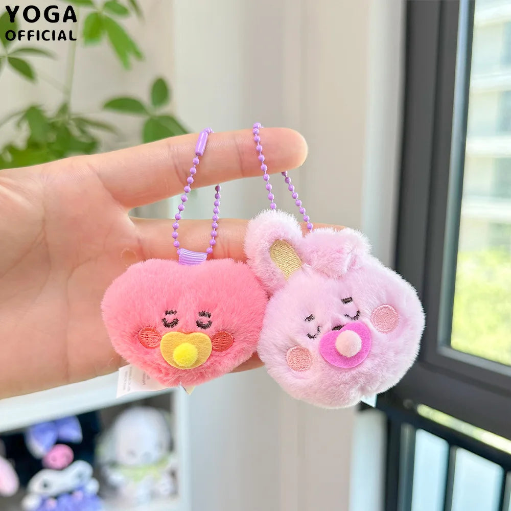 2025 Anime New BT21 Plush Toy Fashion Cartoon Korean Popular Plush Toy Pendant Backpack Keychain Pendant Accessories Girl Gifts
