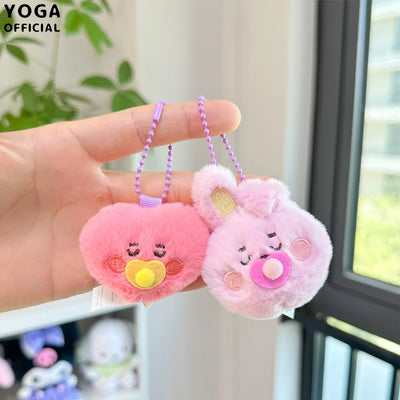 2025 Anime New BT21 Plush Toy Fashion Cartoon Korean Popular Plush Toy Pendant Backpack Keychain Pendant Accessories Girl Gifts