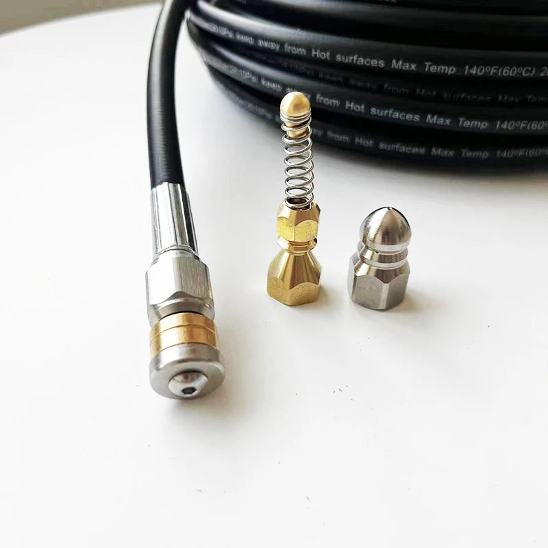 Pressure Washer Sewer Drain Water Cleaning Hose Car Washer Pipe Line Cleaning Kit Sewage Jet Hose For Lavor /  Sterwins / Vax