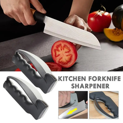 Multi - functional Manual Knife Sharpener - Ceramic & Diamond Tool, for Kitchen & Outdoor Use, Scissor Sharpening Included