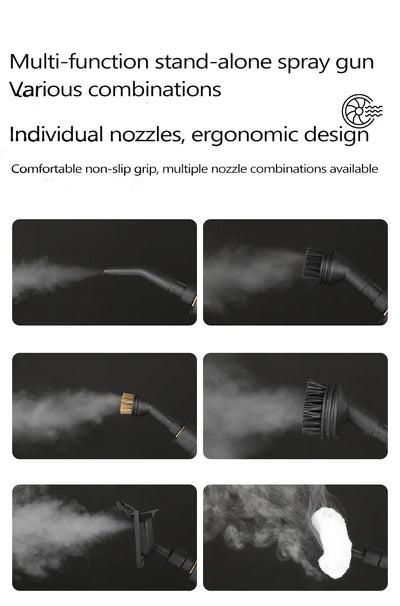 Steam cleaner, 3-level adjustable handle, 15-year heating element, 1.2-liter tank, portable steam cleaner for cleaning with 12 a