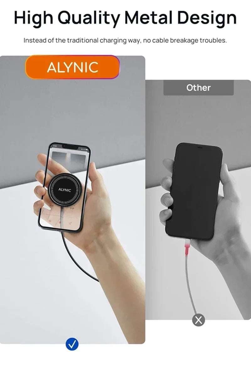 Magnetic Wireless Charger Pad Stand for iPhone 16 15 14 13 Pro Max Mini Airpods PD Macsafe Earphone Phone Fast Charging Station