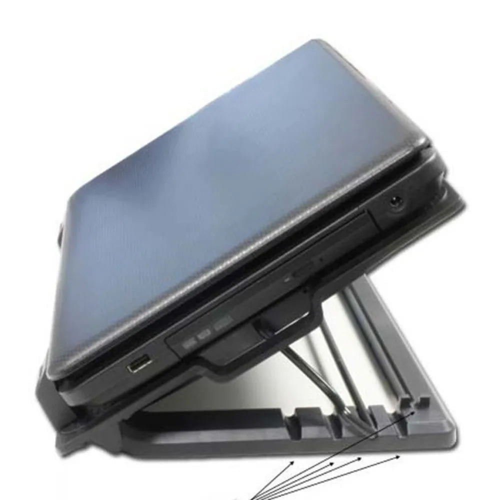 Adjustable Laptop Cooling Fan Pad Heat Dissipation Two USB Port Laptop Cooler Base Stand Portable 15.6 Inch