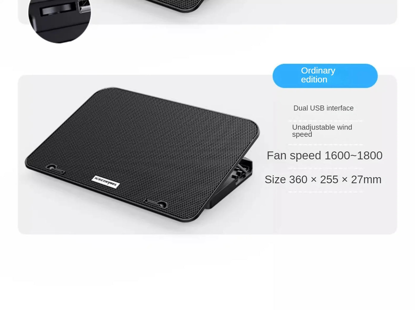 12-17 Inch Laptop Cooling Pad - 6 Quiet Fans Portable Air Cooler for Notebook Gaming with Stable Stand USB