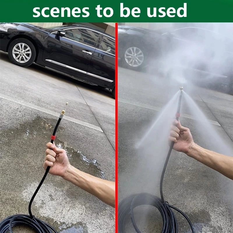 Pressure Washer Sewer Drain Water Cleaning Hose Car Washer Pipe Line Cleaning Kit Sewage Jet Hose For Lavor /  Sterwins / Vax
