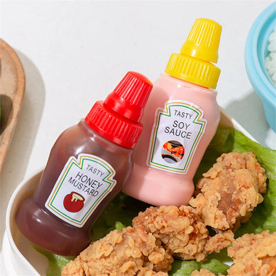 4pcs Mini Condiment Bottles Portable Seasoning Storage Containers
