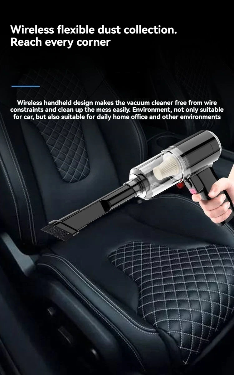 Car Vacuum Cleaner 12000PA Powerful Cleaning Machine Cars Cleaner Mini Wireless Portable Hand Held Cleaner for Home Appliance