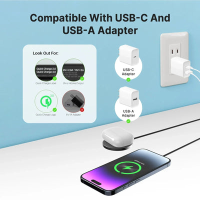 Magnetic Wireless Charger Pad Stand for iPhone 16 15 14 13 Pro Max Mini Airpods PD Macsafe Earphone Phone Fast Charging Station