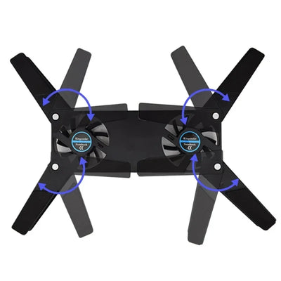 Laptop Cooling Pad Air-cooling Laptop Cooler USB Powered Cooling Dock Bracket 2 Fan for Notepad Universal 7 15" 1 Notebook Stand