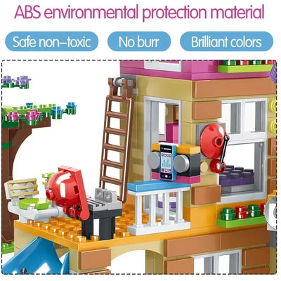 2025 Girls Building Tree House Building Blocks Toys Villa Castle Building Blocks Classic Friends Girl Toy For Kids Birthday Gift