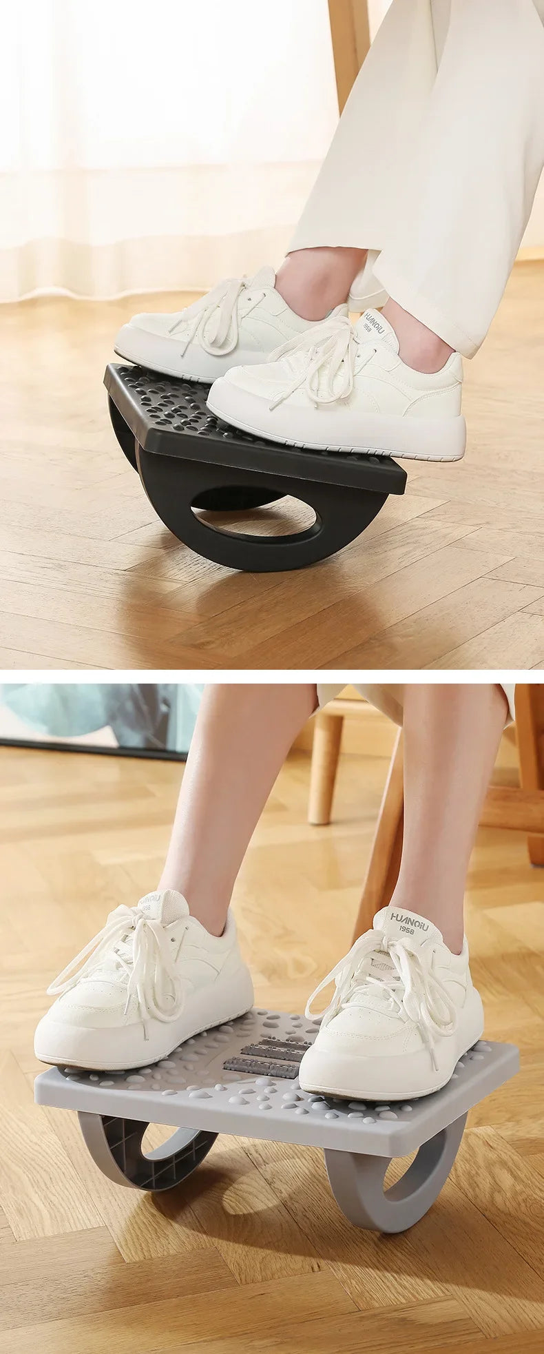 Ergonomic Office Foot Rest Stool Under Desk Adjustable Height Comfortable
