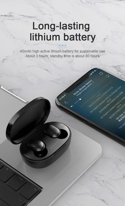 TWS Bluetooth Headphone Wireless Earphone Stereo Headset sportEarbuds microphone with charging box forsmartphone