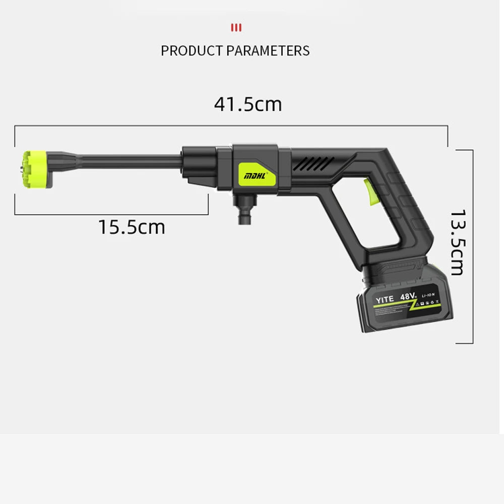 Cordless Pressure Washer Household Portable Car Wash Highpressure Water Gun Turbocharged High-power Electric Car Washing Machine