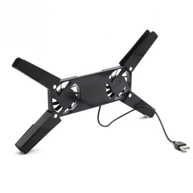 Laptop Cooling Pad Air-cooling Laptop Cooler USB Powered Cooling Dock Bracket 2 Fan for Notepad Universal 7 15" 1 Notebook Stand