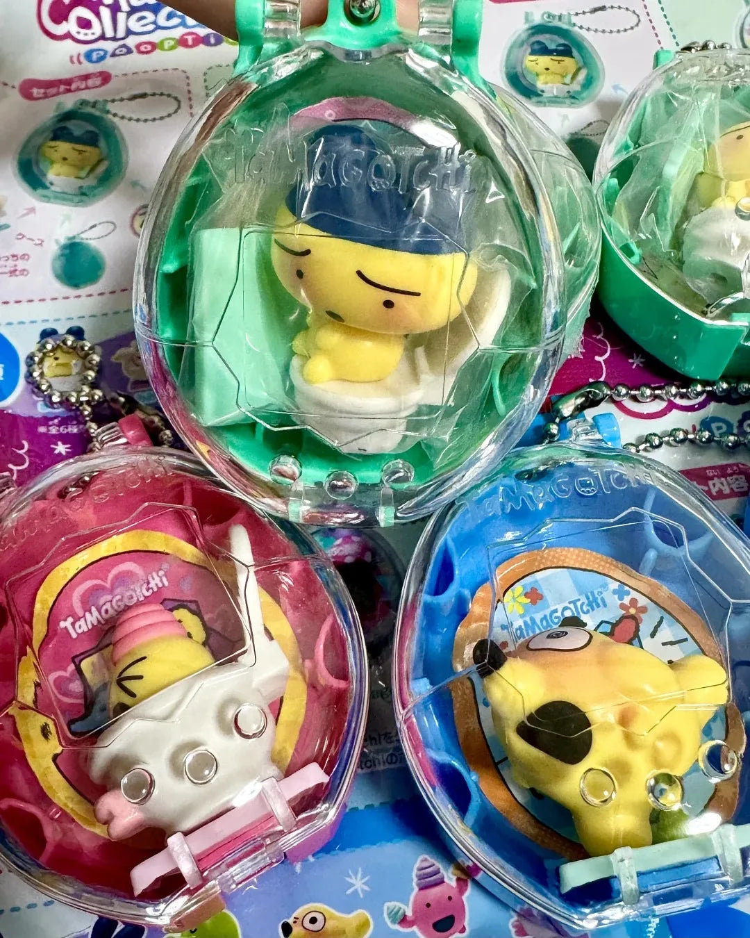 Bandai Tamagotchi Spare Time Series2  Pooptime Pendant  Bean Mr.Koigari Doll Box Toy Collectible Anime Game Figurine