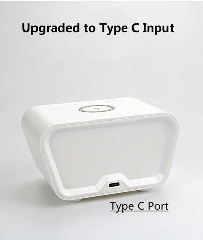 Wireless Charger Pad LED Digital Alarm Clock Desktop Temperature Phone Chargers Stand 15W Fast Wireless Charging Dock Station